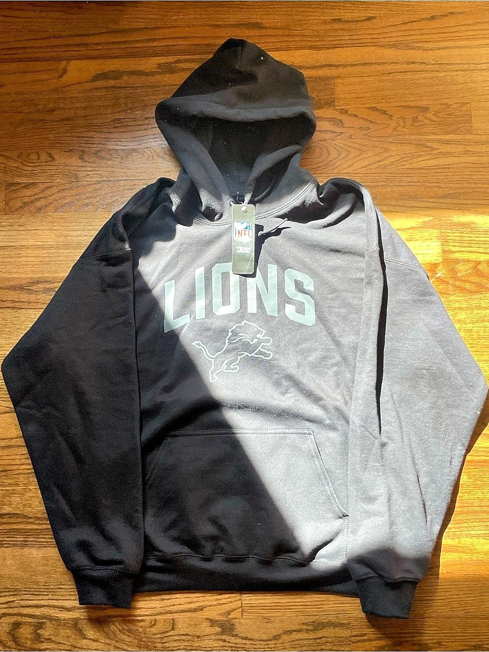 NFL Detroit Lions Graphic Hoodie Black XL NWT